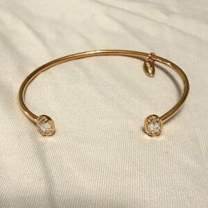 Serefina Crystal Cuff Gold Bangle Bracelet